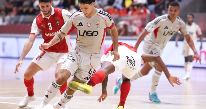 Benfica inicia participação na Liga de Futsal com vitória difícil em Braga